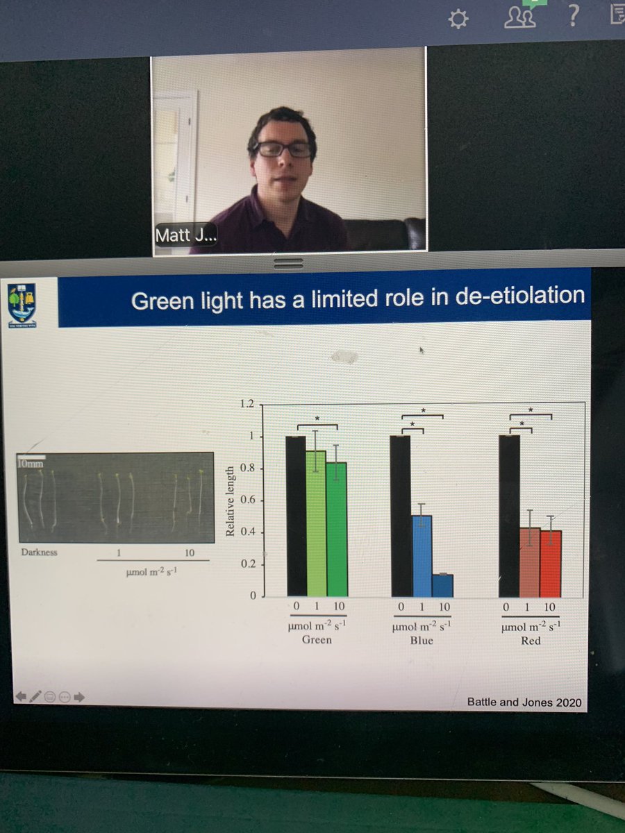 Matt Jones @UofGIMCSB introduces some new research on the effects of  green light on plant development for #GARNetPresents webinar