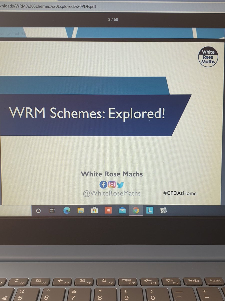 Thank you @WhiteRoseMaths for another brilliant CPD webinar! It really helped me to understand the maths scheme I'll be teaching from as an NQT in September! #CPDAtHome