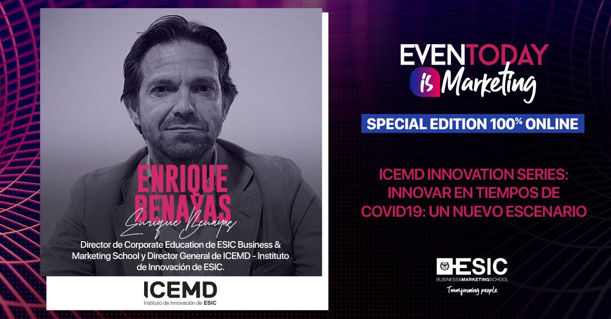 ESIC_University's tweet image. “El uso de soluciones tecnológicas se extenderá cada vez más con el objetivo de que las organizaciones sean más ágiles y flexibles” @benayas, Director de Corporate Education de ESIC Business &amp;amp; Marketing School y Director General de ICEMD  #HEMESIC #EvenTodayIsMarketing