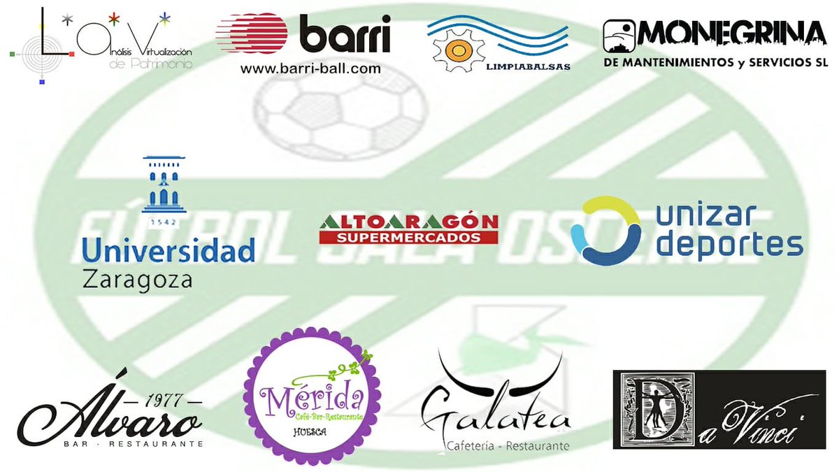 futsaloscense's tweet photo. 👏🏽¡GRACIAS!
.
No nos olvidamos de vosotros. 
Gracias a todos nuestros patrocinadores por apoyar y confiar en este equipo desde el primer momento, vuestra ayuda nos hace poder seguir adelante. ¡GRACIAS!
@CampusHuesca 
@deportes_unizar 
 @unizar https://t.co/PhlhsJss6P