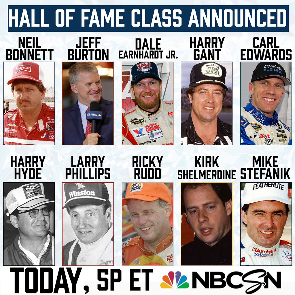 NASCARonUSA's tweet photo. The @NASCARHall of Fame Class of 2021 will be announced today LIVE at 5PM ET on NBCSN!
Two from the modern era, and one from the pioneer ballot will be inducted. Who are your picks? https://t.co/ik2kOz3No8