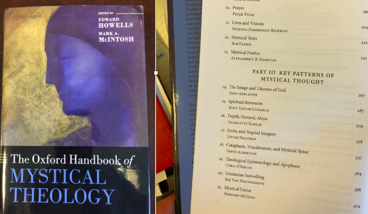 ajbhampton's tweet photo. Just received the #OxfordHandbook of #Mystical #Theology from @OUPReligion @OUPAcademic. I'm delighted to have been able to contribute a chapter on 
Mystical #Poetics, focusing on #Dante, #Jacopone, #Hadewijch, and #AngelusSilesius. @UofTReligion 
https://t.co/OYnGCBD7fn https://t.co/nc6oHB4sIt