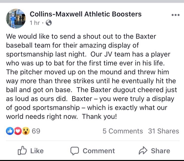 Baxter Bolts Baseball tweet media