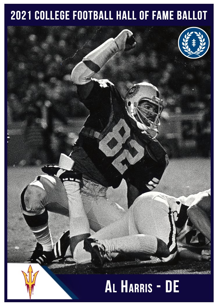 NFFNetwork's tweet photo. Former @ASUFootball DB @FoRock33, DE Al Harris and PK @ZKick4Life among impressive names on 2021 @cfbhall Ballot!

Full Ballot: https://t.co/cWZ66GUxHt

Join the NFF and receive a vote: https://t.co/3nfIaLVtdt https://t.co/lqBulCS0gL