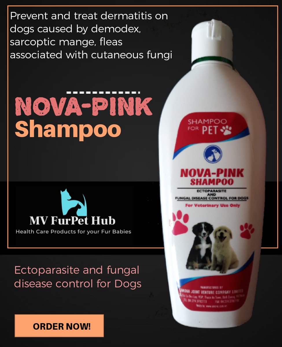 MVFurPetHub's tweet photo. Nova- Pink Shampoo, 250ml
Amitraz &amp; Ketoconazole https://t.co/UP5oVNErCU