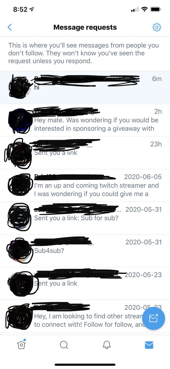 Poliswaggs's tweet image. #smallstreamerproblems How I thought my DMs would look when I joined Twitter/Twitch:

1. Love your content!
2. You suck, get guud

How my DMs actually look: