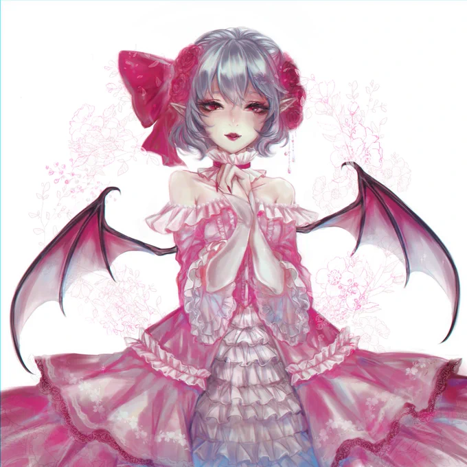 お礼のレミリアちゃん、許可頂きましたので掲載です💋🌹🦇 