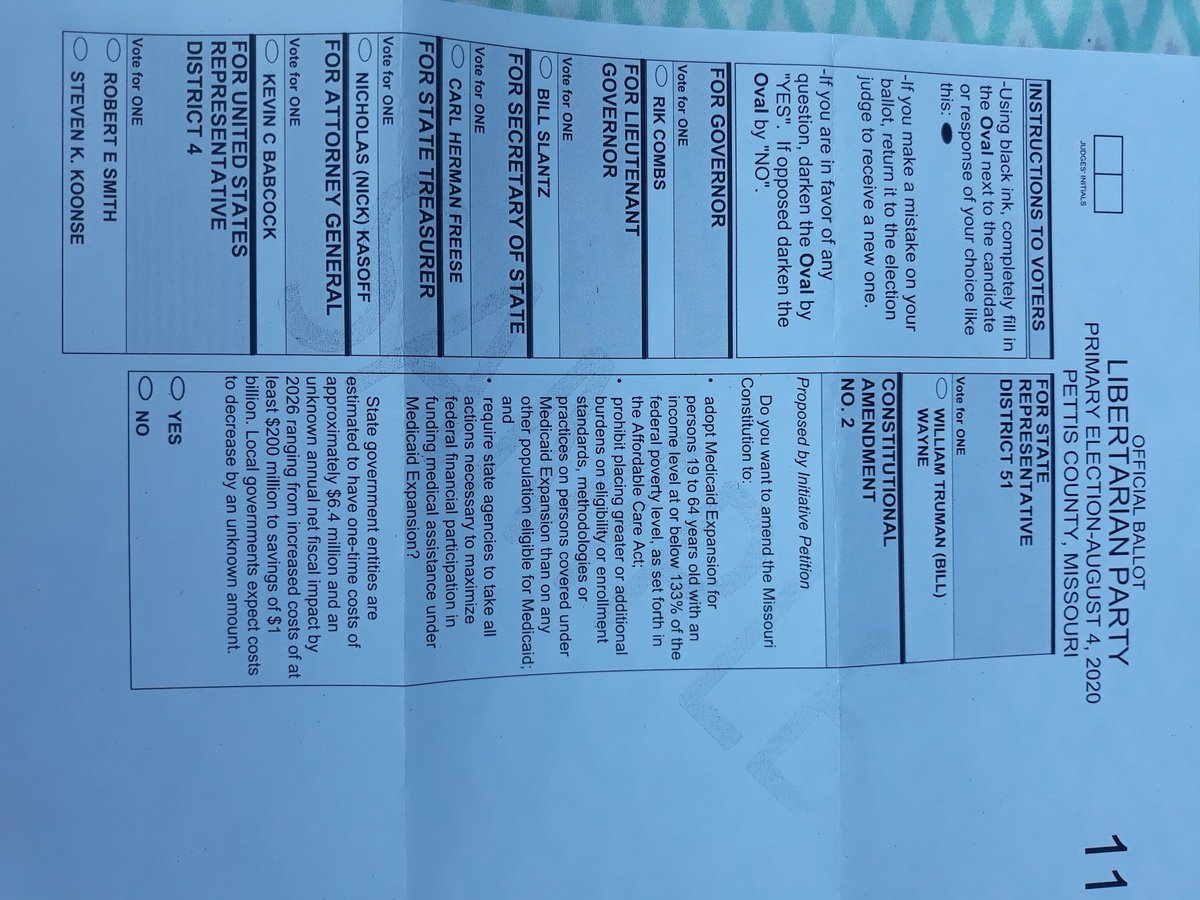 Running2020's tweet image. Sample ballots are starting to come in for Missouri's August primary.
Help the campaign win with donations, social media shares and talking with your friends and family.