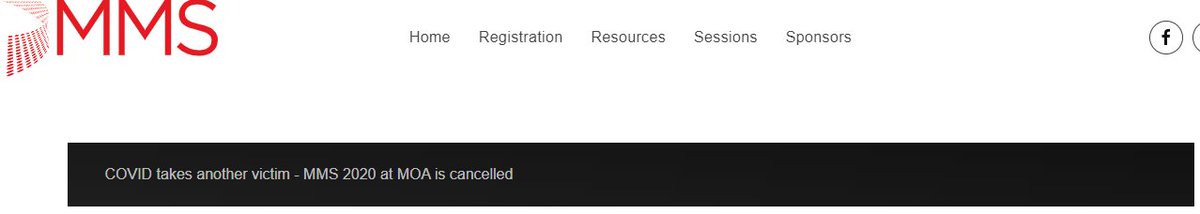 RIP MMSMOA 2020. It's cancelled. #MMSMOA