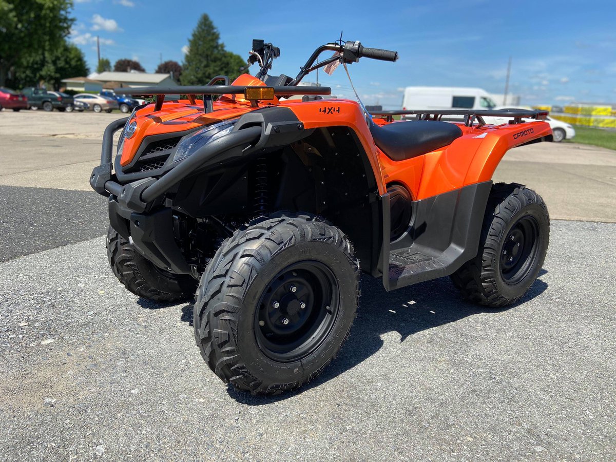 blackmanscycle's tweet photo. Just arrived and just built! The 2020 #CFmoto #CForce400 in Crystal Orange! Check out this incredible #ATV at https://t.co/04t0ERIiHN or call 610-965-9865 and schedule an appointment to come see it at #blackmanscycle! 🇺🇸🤘🏼 #Cforce #NEPA #powersports #rideon https://t.co/6bD2jBVk0m