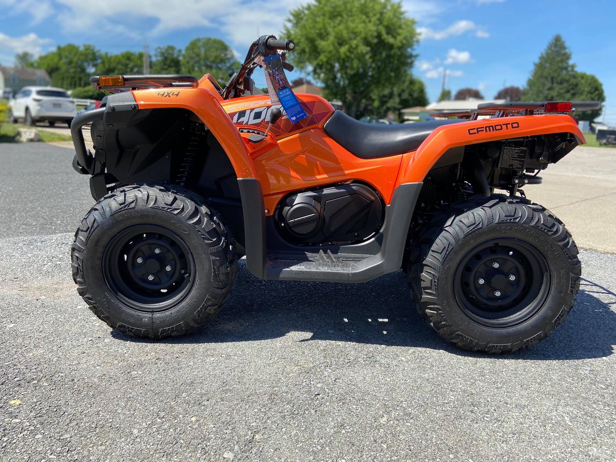 blackmanscycle's tweet photo. Just arrived and just built! The 2020 #CFmoto #CForce400 in Crystal Orange! Check out this incredible #ATV at https://t.co/04t0ERIiHN or call 610-965-9865 and schedule an appointment to come see it at #blackmanscycle! 🇺🇸🤘🏼 #Cforce #NEPA #powersports #rideon https://t.co/6bD2jBVk0m