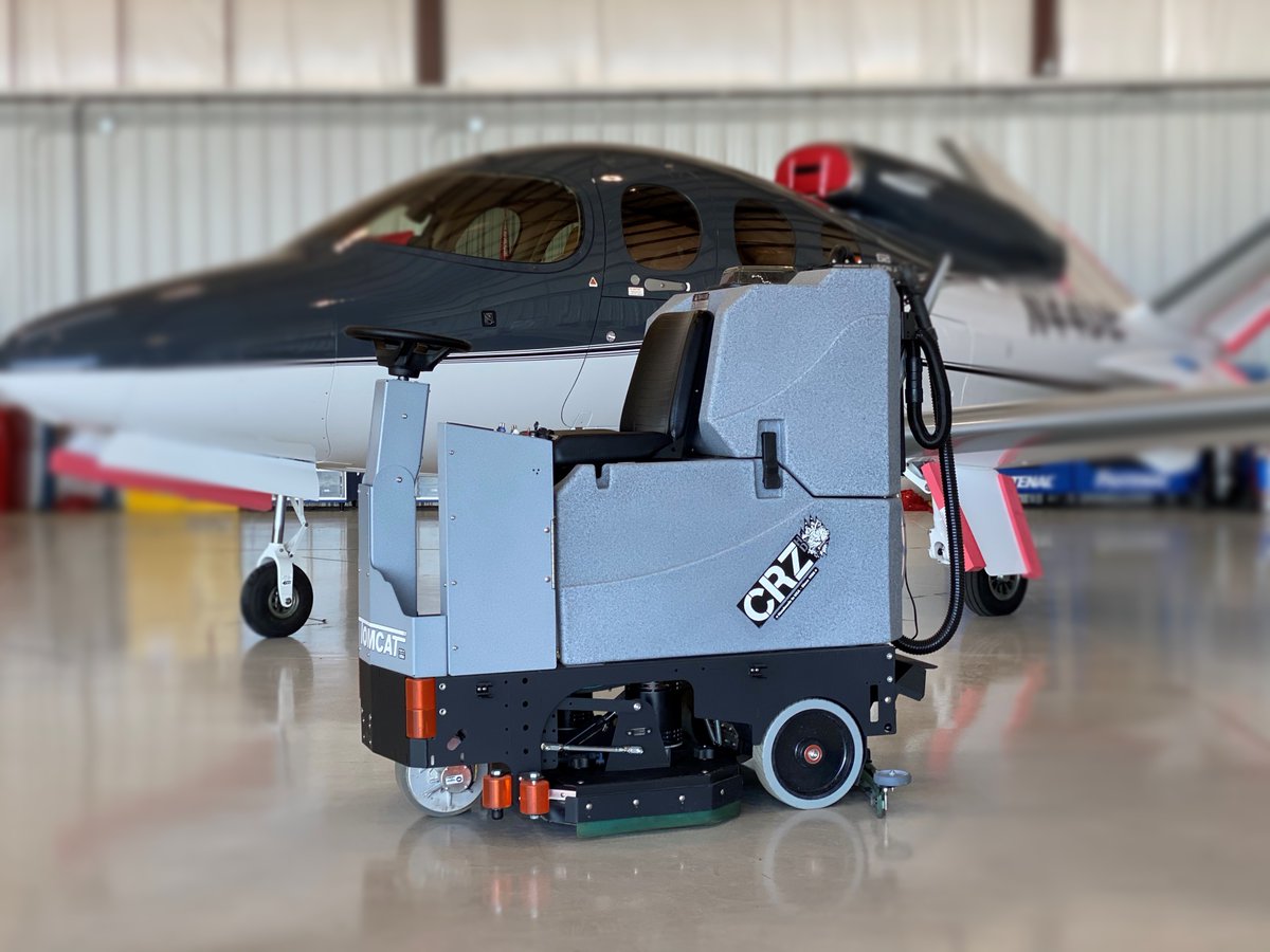 TomcatEquip's tweet photo. Every Airplane #Hangar needs a good #FloorScrubber and #Tomcat is here to help you out.  With all sizes - walk-behind to large ride-on - we have the #equipment to achieve your #cleaning goals!

#TomcatCleaning #CleanFloors #HangarCleaning https://t.co/zKsEQfNJ7j