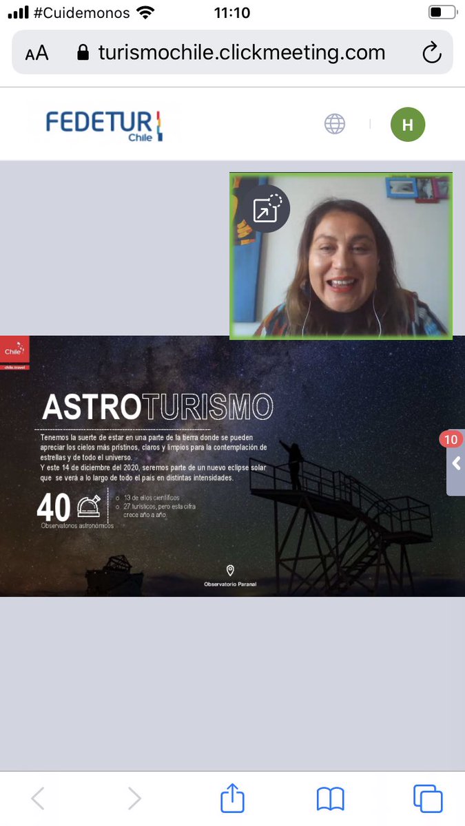 helenk_2018's tweet photo. Hoy partimos ciclo de webinars internacionales para mostrar los atractivos de 🇨🇱 🇨🇱 hoy el tema es #astroturismo dirigido a nuestros clientes en Argentina 🇦🇷 gracias @Sernatur @subturismo y nuestro socio @ADSMUNDO_Recep excelente trabajo público privado!!! https://t.co/GNRGv7DdAC