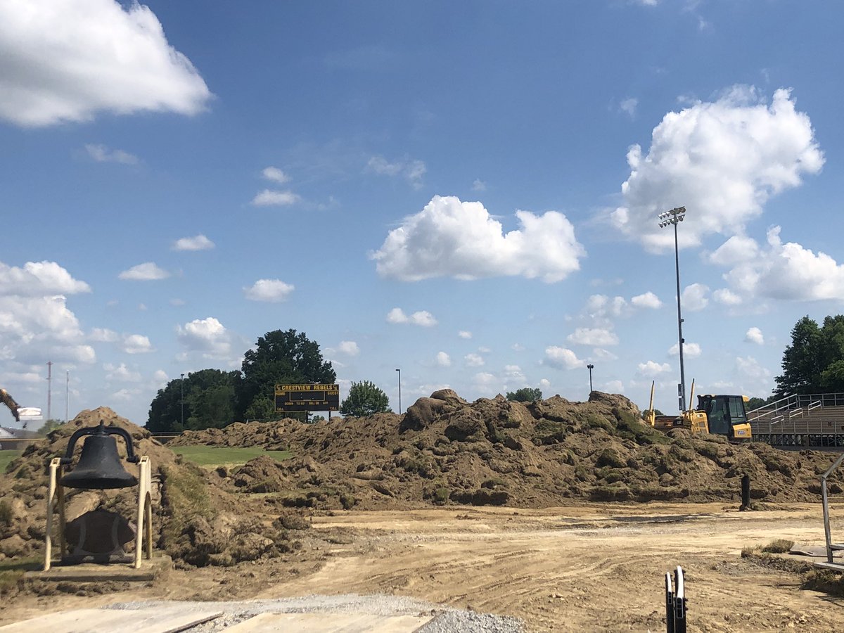 austin_malutic's tweet photo. In Crestview today as they’re starting their renovations for a turf football field.  @Malutic_Live https://t.co/NH6TWXW0wH