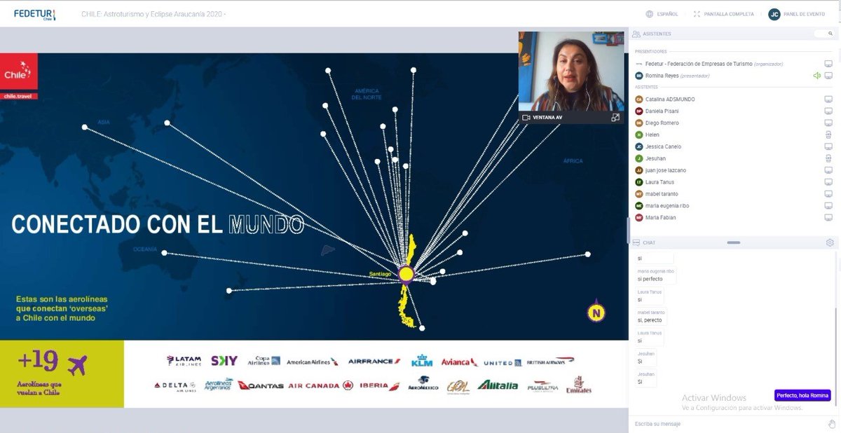 FEDETUR_Chile's tweet photo. En alianza con la @subturismo y @Sernatur iniciamos una serie de #webinars internacionales para enseñar los mejores atractivos de 🇨🇱. El primer tema es #Astroturismo y de la mano de nuestros socios @ADSMUNDO_Recep presentamos a operadores de 🇦🇷 lo que se viene para este 2020 🌒✨ https://t.co/MK7B3lSr0g