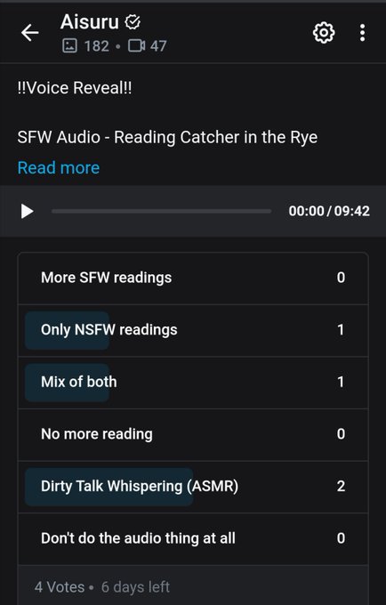 Do you like ASMR? How about ASMR dirty talk? My council has spoken, so subscribe to my onlyfans to get<a href="/tag/sex"class="tags"><span>#sex</span></a><a href="/tag/porn"class="tags"><span>#porn</span></a><a href="/tag/panties"class="tags"><span>#panties</span></a><a href="/tag/horny"class="tags"><span>#horny</span></a><a href="/tag/pussy"class="tags"><span>#pussy</span></a><a href="/tag/nsfw"class="tags"><span>#nsfw</span></a><a href="/tag/squirt"class="tags"><span>#squirt</span></a>