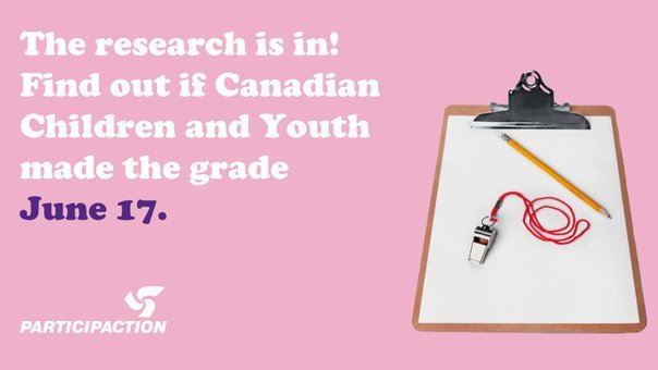 On June 17th, find out if #Canadianchildrenandyouth made the grade in the @ParticipACTION Report Card on Physical Activity. Be the first to know at bit.ly/3ghpjKb. #ChildrenYouthreportcard