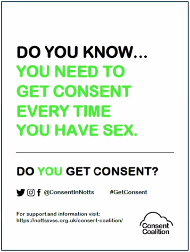 UniSmart_Events's tweet image. Another enriching @amosshe_uk webinar looking at some great work done by @ConsentInNotts in the sexual violence and consent space. We love their poster campaign launched this year. Everyone needs to #GetConsent.