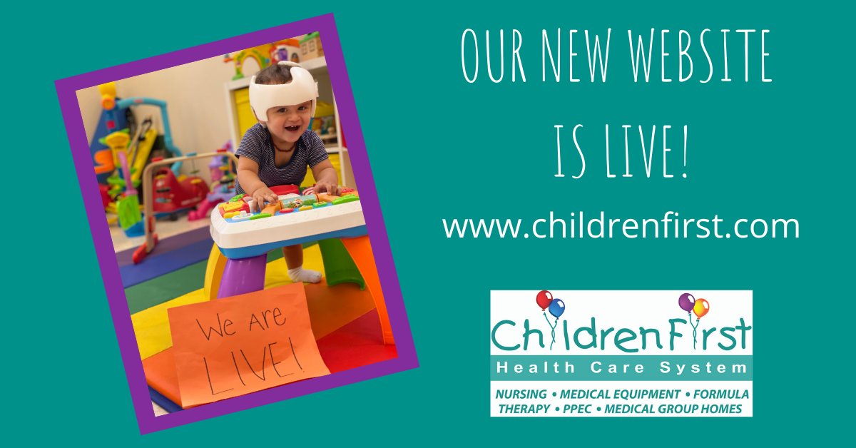 ChildrenFirstHC's tweet photo. WE ARE LIVE! WE REPEAT, WE ARE LIVE! Click the link now to explore our new site! https://t.co/8eMjoDbPoO

We'd also like to thank Nethers Web Design for putting so much love into designing our dream site. #specialneeds #healthcare #Pediatrics #OrlandoFL https://t.co/nAVKmhGUmD