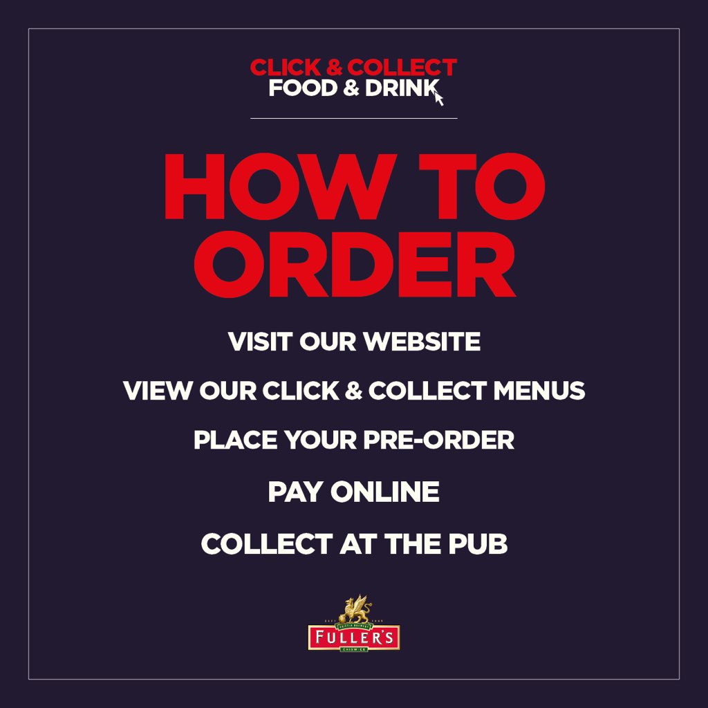 BellAndCrownW4's tweet photo. WE’RE OPEN FROM 5PM WEDNESDAY.
Bell &amp; Crown will be open for Click &amp; Collect food and drink from tomorrow, with pub classics on the menu. Simply order and pay online, select your time and we’ll have your next meal sorted. 
#FullersAtHome #OutAndAbout 
https://t.co/86seeVJKro https://t.co/Qq9BVdlgDU