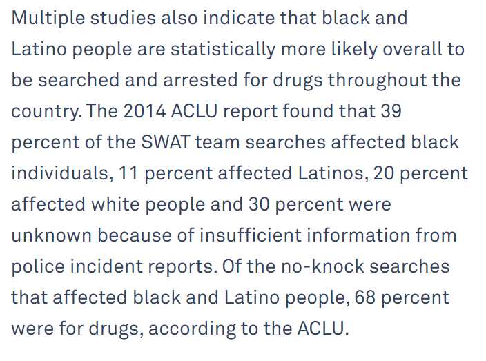 PROBLEM POLICE Eliminating the knock and notice requirements and allowing late night service of search warrants poses dangerous risk of death & injury in the execution of the warrant and targets minorities.  Prohibit No-Knock Warrants. See https://www.pbs.org/newshour/politics/the-war-on-drugs-gave-rise-to-no-knock-warrants-breonna-taylors-death-could-end-them