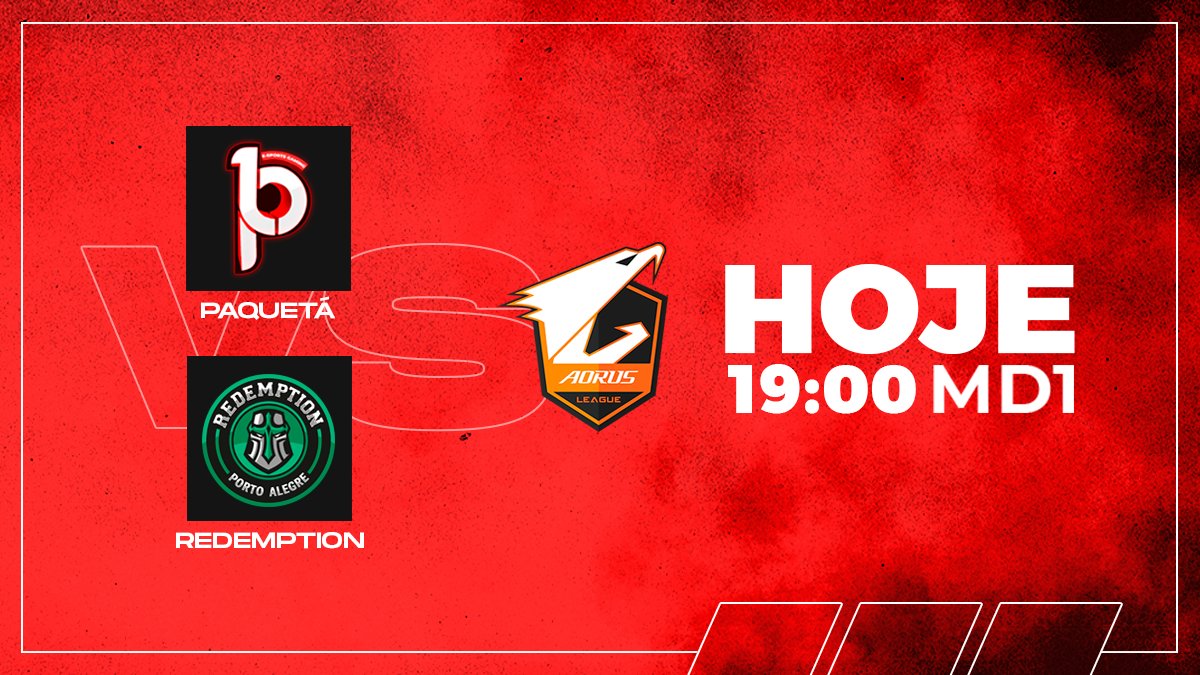paquetagaming's tweet photo. AORUS LEAGUE BRASIL
Hoje a guerra continua! As 19h entraremos "em campo" contra a @RedemptionPOA em uma MD1 valendo vaga nas semis!
A partida será transmitida no canal oficial da @AORUS_Brasil League: https://t.co/N60cXoKLyp
Esperamos todos vocês lá!
Vamos juntos! 👊
#GoPEG https://t.co/6F3t9R2AJ4