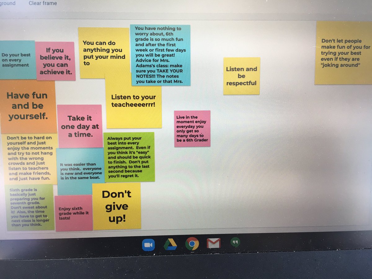 Such great advice from the current 6th graders to the upcoming 6th graders! #PantherStrongDL