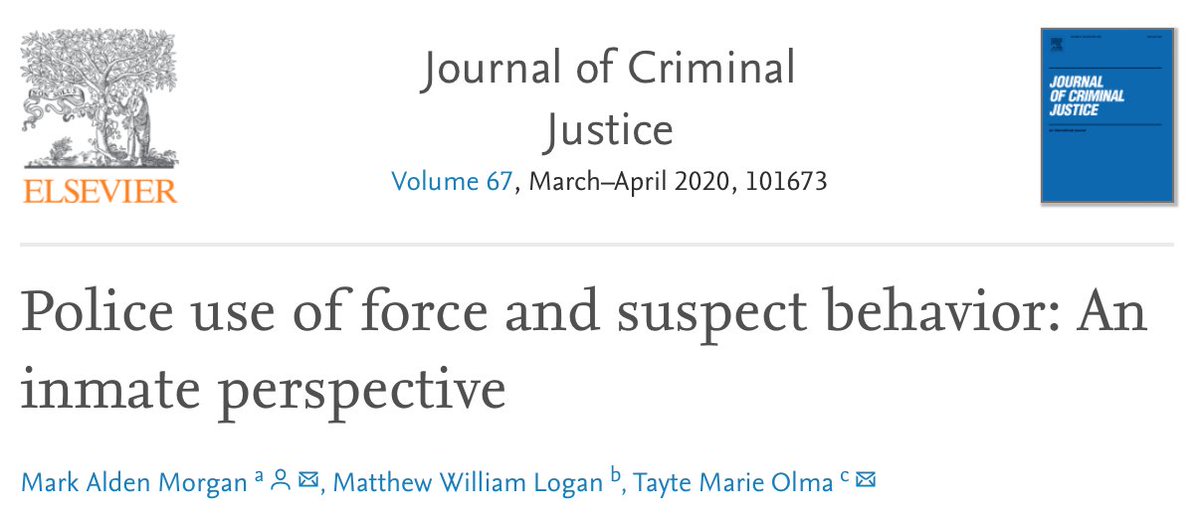 210/ "Suspect resistance exerts the strongest effects on the odds of [police] force being used... We also observed statistically significant differences in the application of force by suspect age, sex, race, and mental illness—above and beyond the effects of resistance."