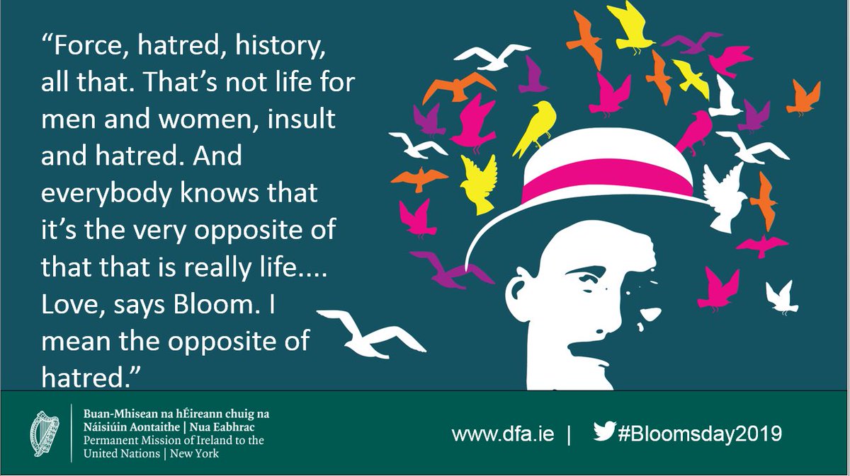 "The world Leopold &amp; Stephen reconstruct resolves civilization from Irish &amp; Jewish perspectives that are grounded in old learning traditions that Joyce teaches us to respect together." Read more here - bit.ly/3eaRVnc
#bloomsday #jamesjoyce #joyce #ulysses #lovenothate
