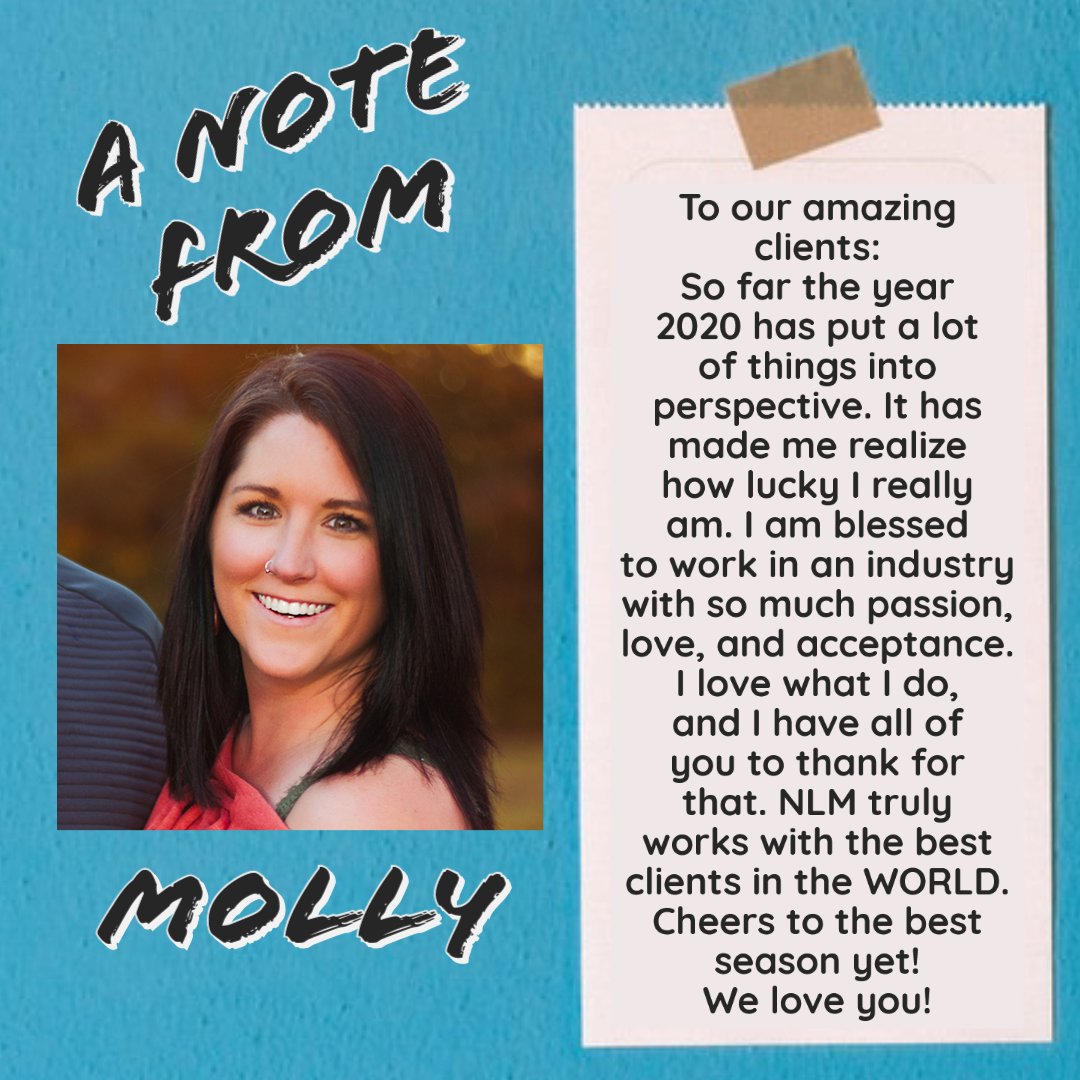 #teamnewlevel wants to share some positive words with the industry. Be on the lookout for #anotefromNLM every Tues and Thurs! 💙🎶 

Who are you excited to hear from??

First up- Molly Montague. Our President of Business Operations and CFO
@newlevelmolly