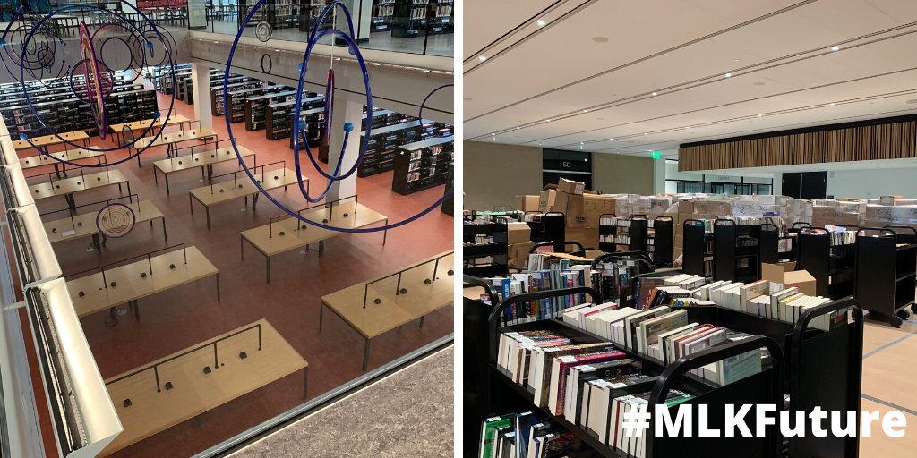 dcpl's tweet photo. We have the books! The moving in process continues at the newly renovated MLK Memorial Library, so much new material to explore! #MLKFuture https://t.co/hLVkV7hPjm