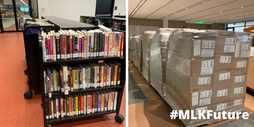 dcpl's tweet photo. We have the books! The moving in process continues at the newly renovated MLK Memorial Library, so much new material to explore! #MLKFuture https://t.co/hLVkV7hPjm
