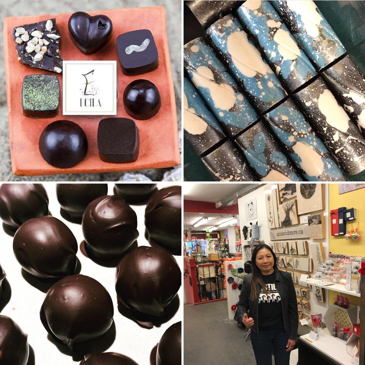 ArtsMarket's tweet photo. #Toronto, we know that Dad is going to love these fro #FathersDay! #Local chocolatier @EcilaChocoInc creates decadent &amp; unique #chocolates, available at #790queeneast. Premade gift boxes are available or mix &amp; match from flavours like Sake Ganache Hazelnut, Salted Truffle &amp; more! https://t.co/g1pwNLiuB7