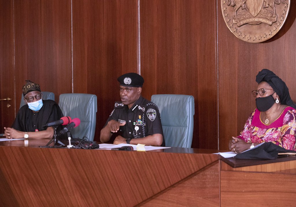 NGRPresident's tweet photo. President @MBuhari received a briefing from the Inspector-General of Police yesterday, on the efforts of @PoliceNG to tackle sexual and gender based violence in Nigeria. The IG briefed the Press following the briefing. https://t.co/GxMhywyNHy