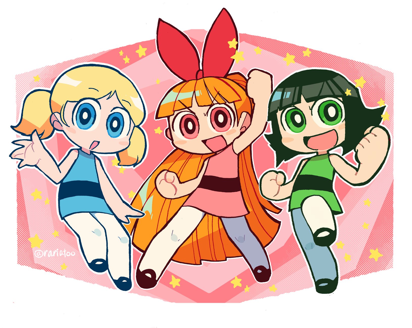 ラリアット Rariatoo 療養中 自分絵パワーパフガールズ My Art Style S Powerpuffgirls Powerpuffgirls T Co Uk7mu3pdbr Twitter