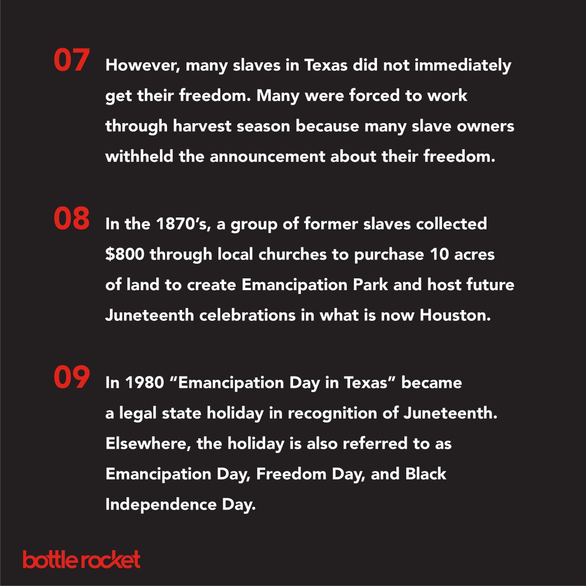 We are honoring Juneteenth with a day of rest and reflection. We reflect on the horrific circumstances that led us to today, but also celebrate the freedom of so many. Check out these 9 interesting facts about the origins of Juneteenth that you might not have known before.