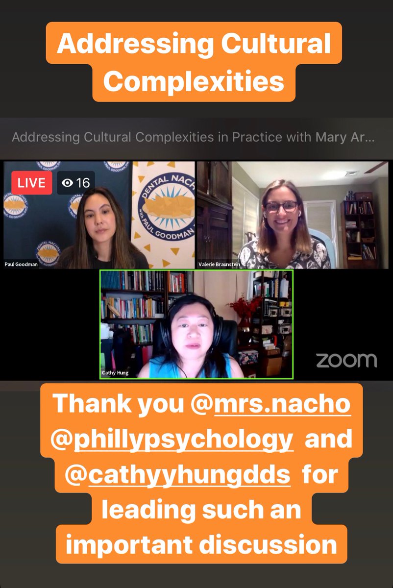 CathyHung4's tweet photo. Talking cultural complexities with @phillypsychology Dr. Valerie Braunstein and @DentalNachos Mary Goodman about cultura complexities https://t.co/MdbsNqo7W1