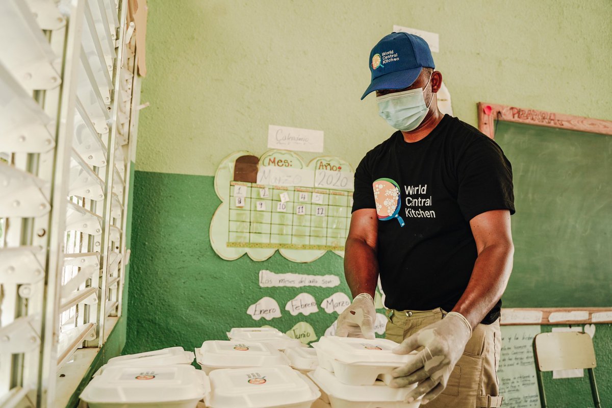 WCKitchen's tweet photo. WCK has activated coronavirus relief efforts in the Dominican Republic. The local team is serving hundreds of meals each day to hospitals, seniors, and children in Santo Domingo and surrounding cities. https://t.co/m3YxBCP72T
