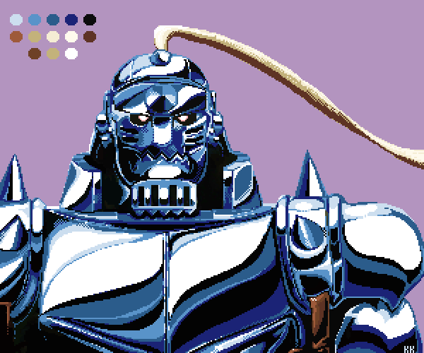 Kekeflipnote's tweet photo. Alphonse Elric✨  #pixelart #ドット絵 https://t.co/o0PtPvJLdk