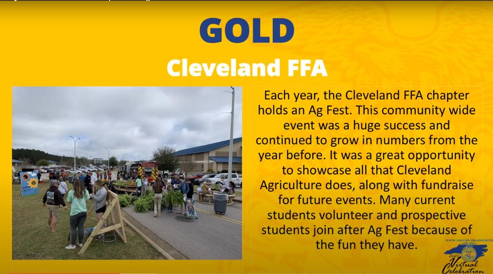 Proud of the work of our members and officers for being named a Gold chapter for the 19-20 school year. This distinction was only given to less then 10% of all chapters in the state.
