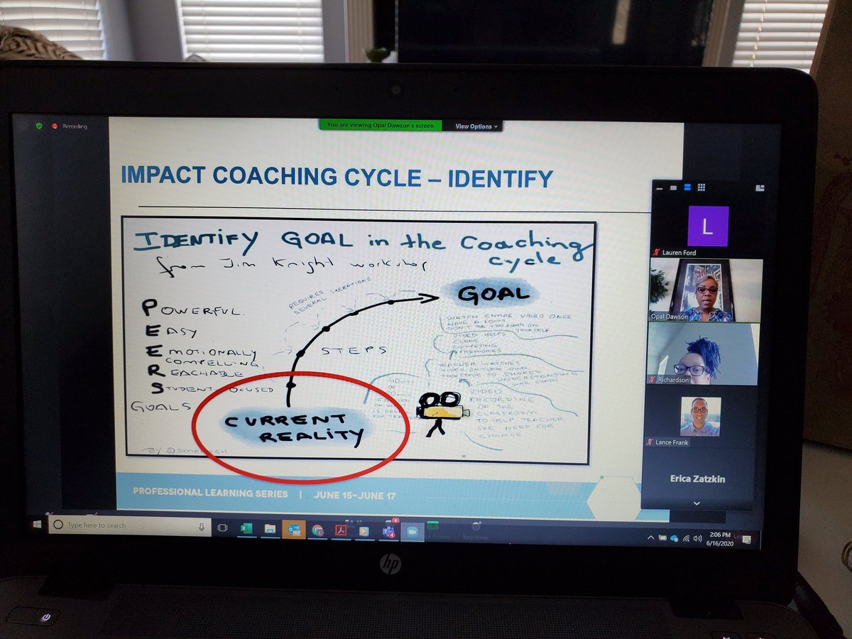 Laurensford1's tweet photo. Opal Dawson, ASCD Faculty Observations become imactful using instructional identify questions connected to the instructional goal! Evidence much? #PLS2020 #VirtualSwag https://t.co/9V8SitdciL