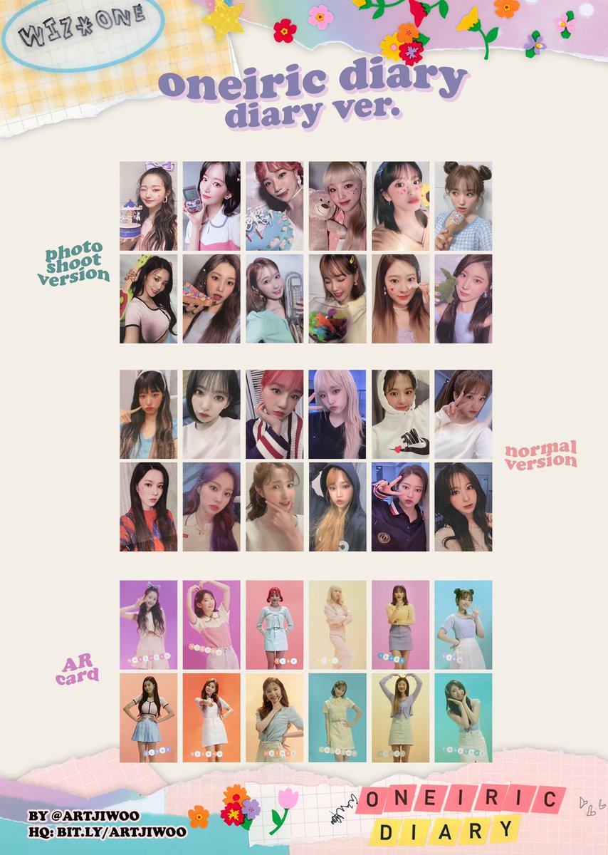 iz*one / izone (아이즈원) oneiric diary photocards / pcs template