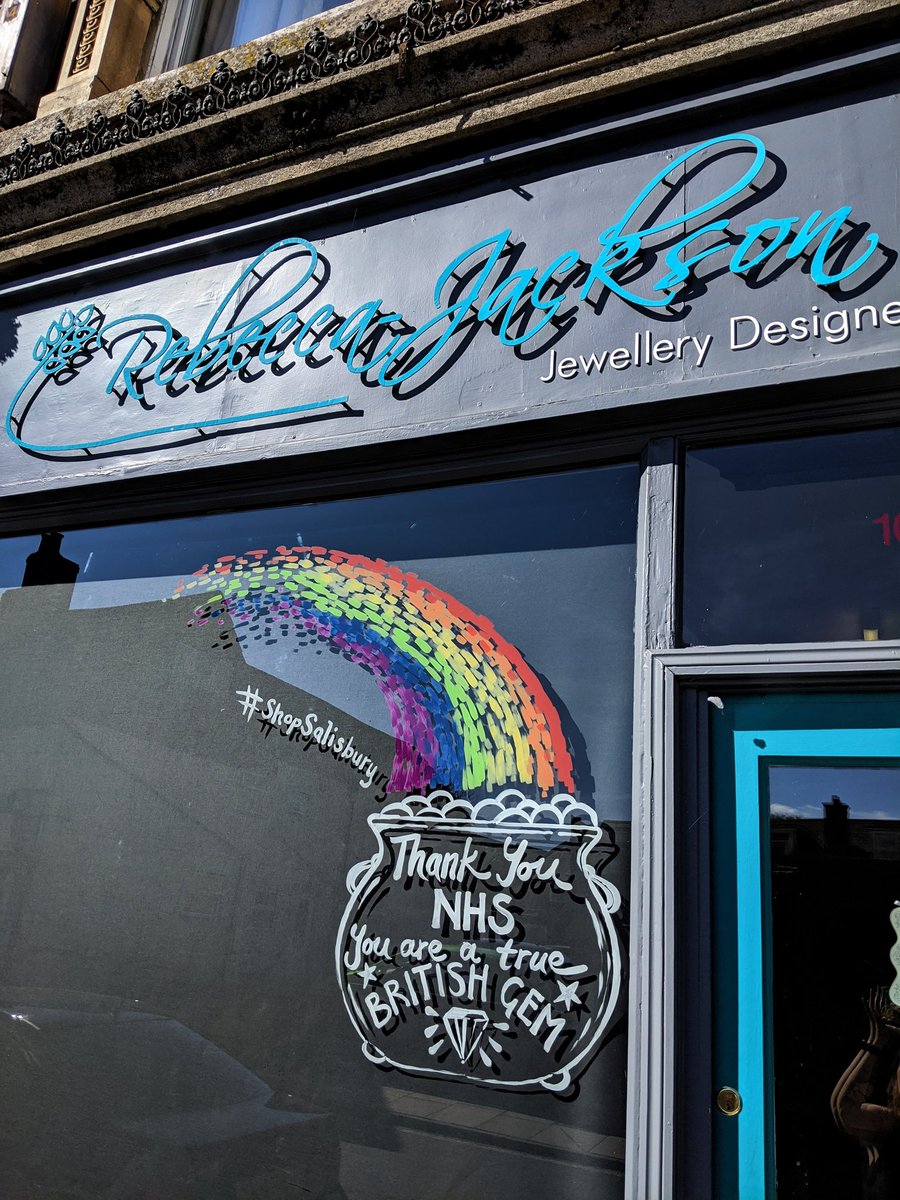 R_JEWELLERY's tweet photo. The shop window got a beautiful makeover today with some art by the wonderful @michelemillidge ๐๐ thank you so much Michele I love it โค๏ธ
@salisburyindies #shopsalisbury #shoplocal #supportsmallbusiness #salisburyindependent #windowart #lovesalisbury #thankyounhs #rainbowwindow https://t.co/NMT9tDWocj