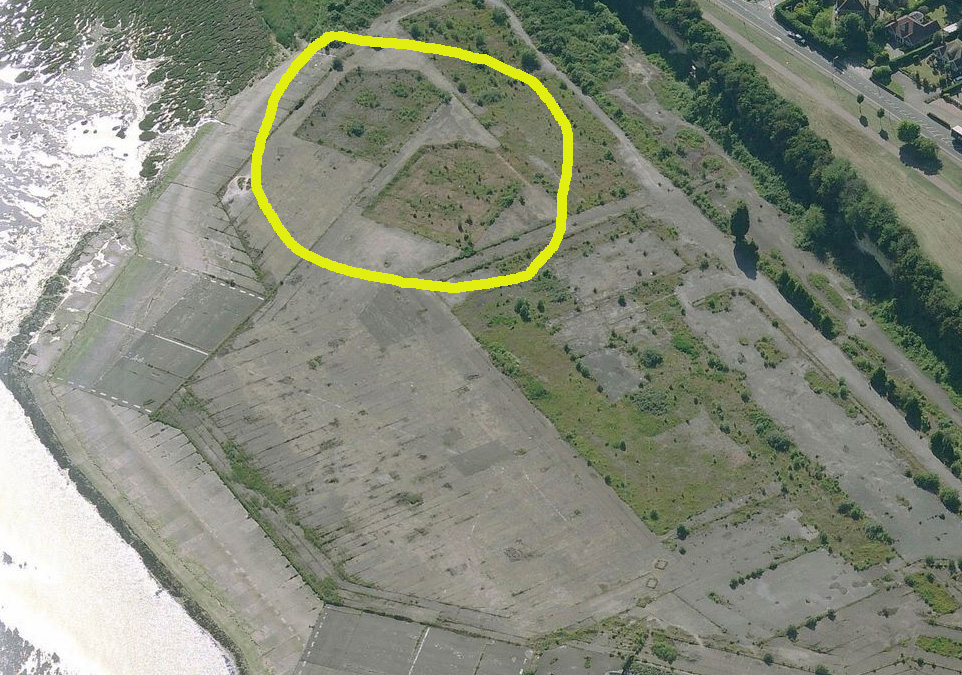 Point 9 is the maintenance area. Two hovercraft could be worked on at any one time here. What’s interesting is that the bays for hovercraft parking were marked out and they are still visible (as can be seen in this aerial shot).