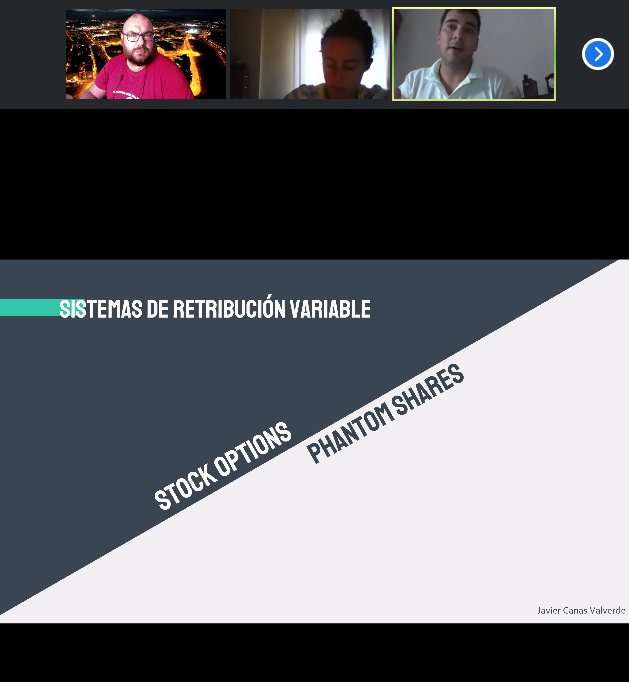 scariosHR's tweet photo. @JavierCanvalver de @BracelitEs nos habla de Stock Options y Phantom Shares en @UGRemprendedora. 
Aprendiendo sobre empresas, pactos de socios y demás. https://t.co/NHBJD3iLrt