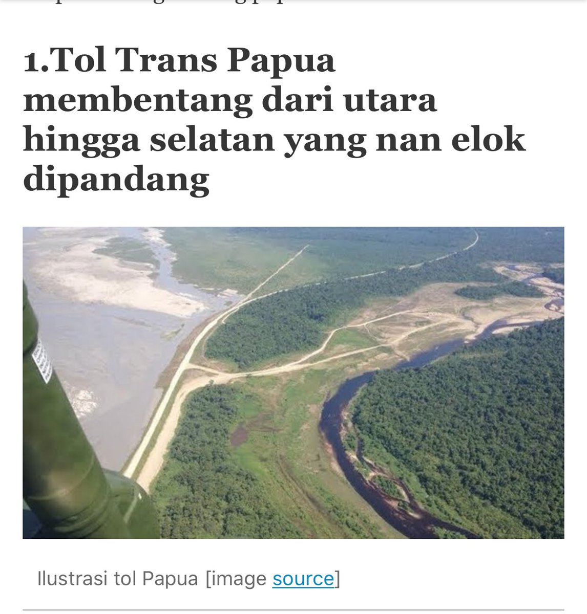 1 Tol Trans Papua membentang dari utara hingga selatan yang nan elok dipandangSejak 2014, pemerintah Indonesia benar2 ingin Papua berubah sehingga dipercepat ekonominya dengan meningkatkan kesejahteraan masyarakatnya. #JagaPapuaIndonesia