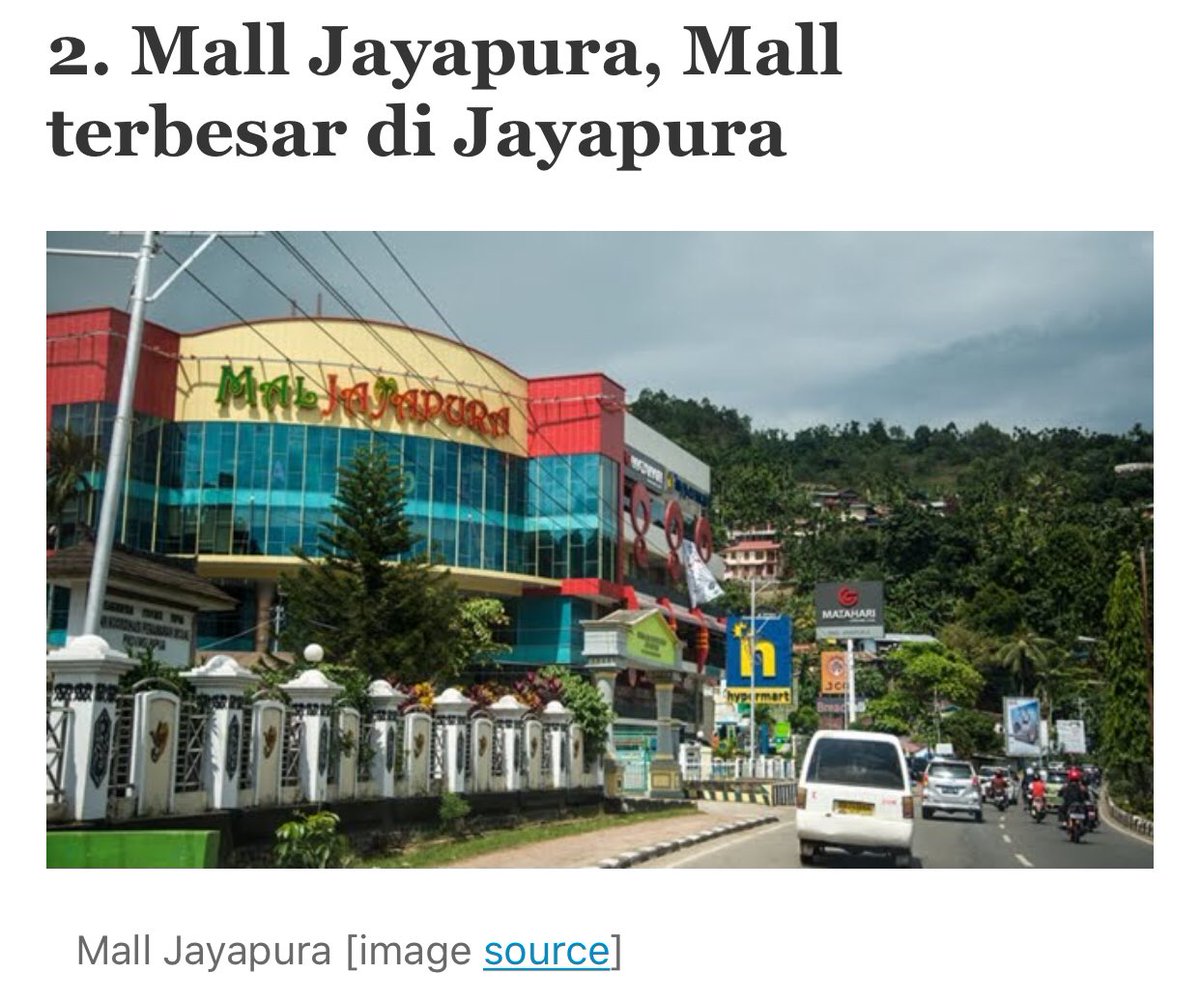 2. Mall Jayapura, Mall terbesar di JayapuraSiapa bilang di Jayapura tidak ada pusat perbelanjaan besar seperti Mall? Di Papua khususnya kota Jayapura juga merupakan pusat perekonomian yang besar dan telah banyak pusat perbelanjaan modern disana. #JagaPapuaIndonesia