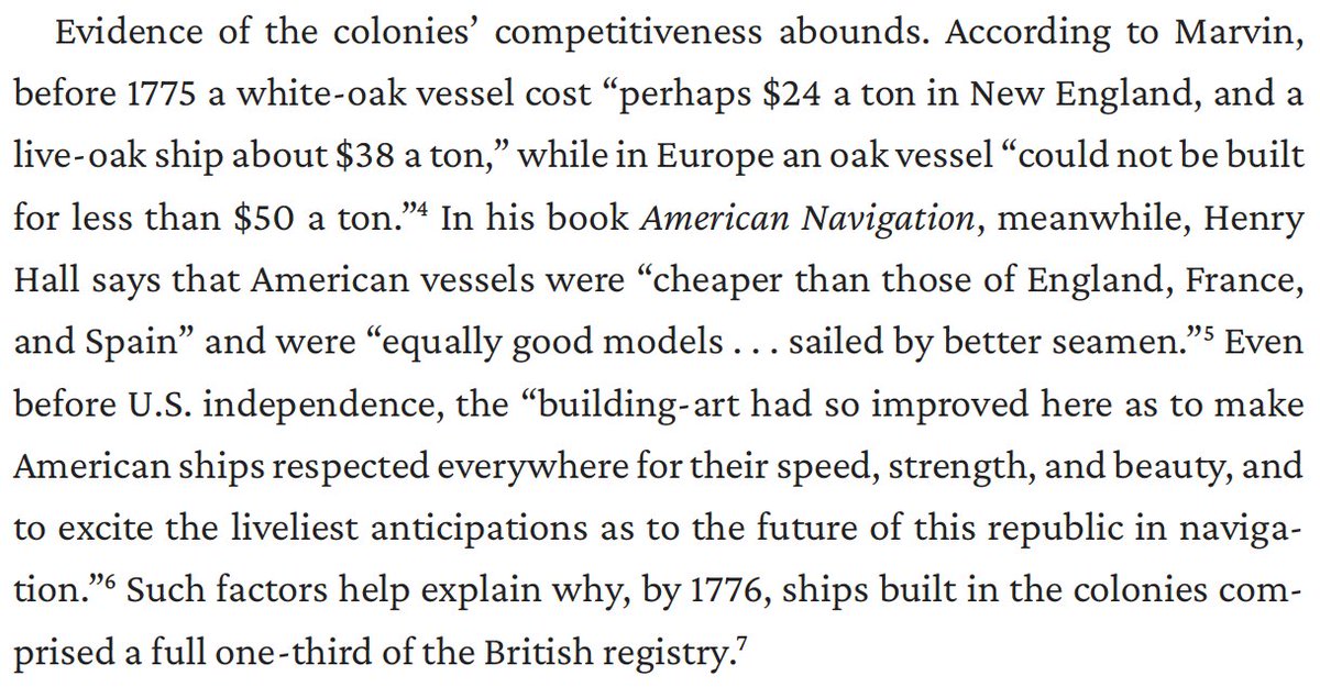 During the recently-concluded Revolutionary War, for example, U.S. privateers (converted merchant ships) captured or destroyed around 600 British ships. Furthermore, both U.S. shipping and shipbuilding were very competitive:  https://www.cato.org/books/case-against-jones-act