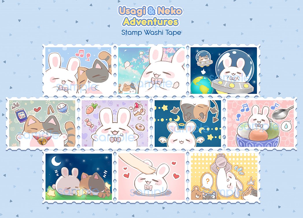 Did a new merchandise, stamp washi tape~ It's been so long since I did OC related stuffs ?