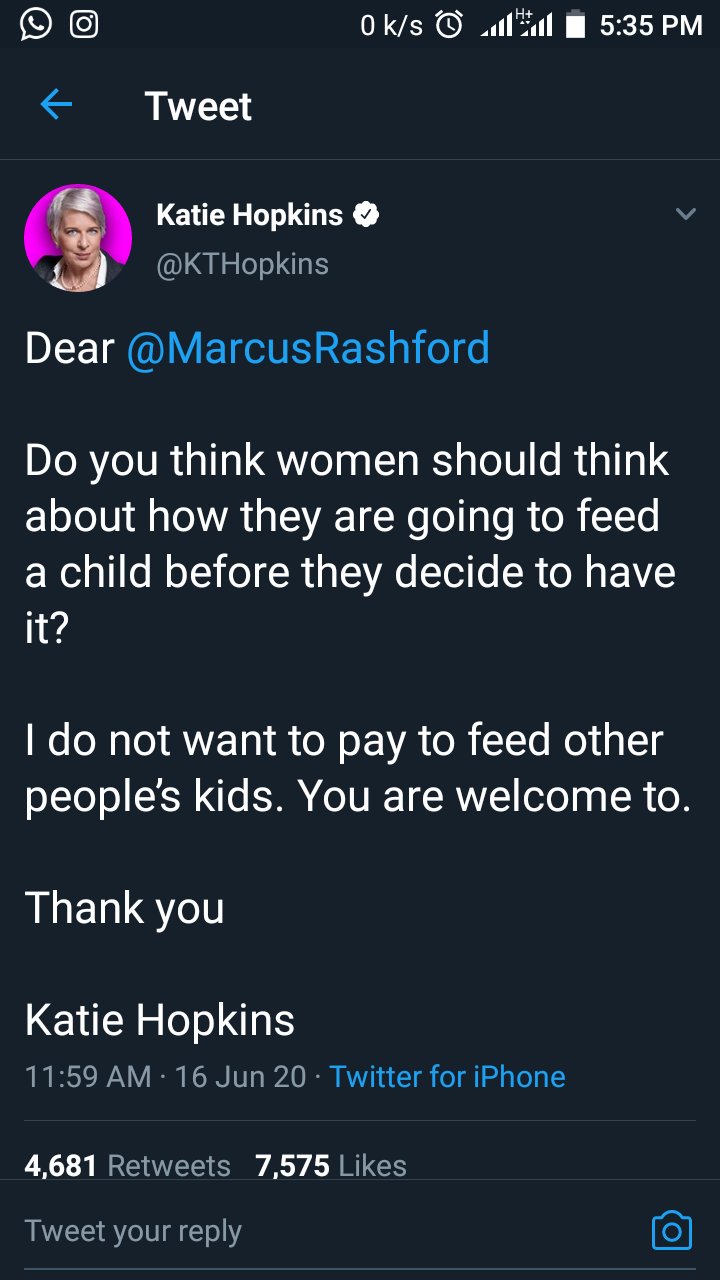 Katie hopkins marcus sale rashford